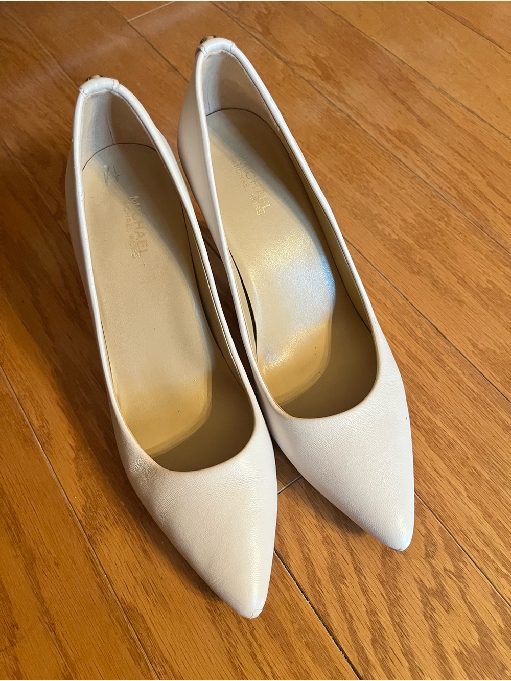 MICHAEL Michael Kors Ivory Pointed-Toe Pumps